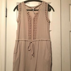 Sleeveless Eyelet Mini Dress w/ Pockets